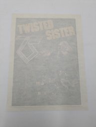 Vintage Twisted Sister Metal Rock & Roll Iron On - 80s Retro Deadstock