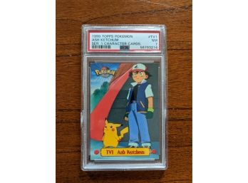 1999 Pokemon Card Topps TV Ash Ketchum Series 1 #TV1 - PSA 7
