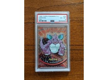 1999 Pokemon Card Topps TV Nidoking Foil #34 - PSA 6