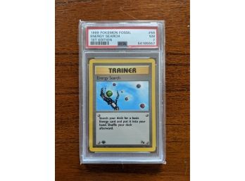 1999 Pokemon Card Fossil Energy Search Trainer #59 1st Edition - PSA 7