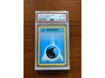 1999 Pokemon Card Game Water Energy Shadowless #8 - PSA 8