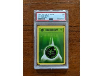 1999 Pokemon Card Game Grass Energy 1st Edition #99 - PSA 5
