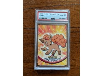 1999 Pokemon Card Topps TV Vulpix #37 - PSA 8