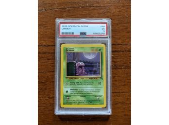 1999 Pokemon Card Fossil Grimer #48 - PSA 5