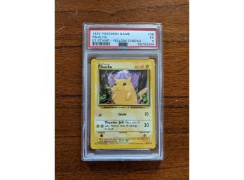 1999 Pokemon Card Game Pikachu E3 Stamp Yellow Cheeks #58 - PSA 5