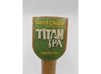 Titan IPA Great Divide Brewing Company Beer Tap Handle (colorado)