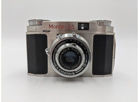 Vintage RARE Monte 35 35mm Film Camera From Shinsei Optical With Case