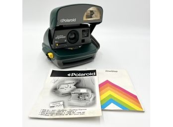 Vintage Green POLAROID OneStep Express 600 Instant Film Camera W/ Original Manual & Polaroid Case