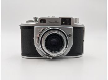 Vintage Minolta A 35mm Rangefinder Film Camera & Leather Case