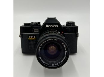 Vintage KONICA FP-1 Program 35mm Film Camera W/ Konica Zoom-Hexanon AR 35-70MM F3.5-4.5 Lens & HOYA Filter