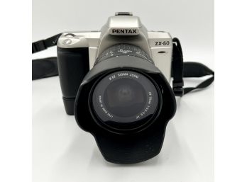 PENTAX ZX-60 SLR 35mm Film Camera W/ Sigma 24-70mm F/3.5-5.6 Aspherical HF Lens