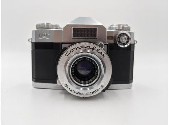 Vintage Zeiss Ikon Contaflex 35mm Camera With Tessar 1:2.8 50mm Lens & Case