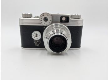 Vintage Argus C Four C4 35mm Rangefinder Film Camera Cintar 50mm F2.8 Lens & Leather Case