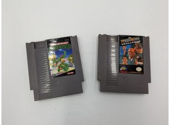 Nintendo NES Game Lot:  Teenage Mutant Ninja Turtles, WWF Wrestlemania Challenge