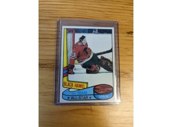 1980-81 Tony Esposito Topps Hockey Card All-Star - Chicago Blackhawks