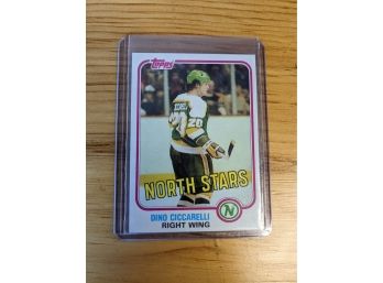 1981-82 Dino Ciccarelli Topps Rookie Hockey Card - Minnesota North Stars