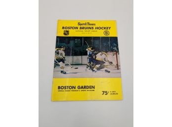 1971 Boston Bruins Vs New York Rangers Game Program