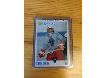 1993 Chris Drury Classic Hockey Rookie Card - New York Rangers - Trumbull Native