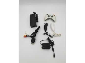 Video Game Controllers & Cables Lot: Microsoft Xbox, Nintendo Wii, Sega