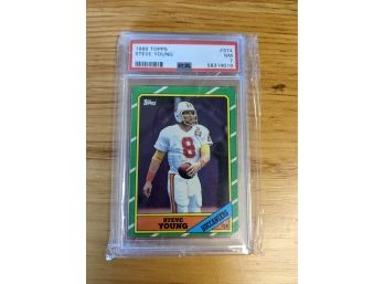 1986 Steve Young Topps Rookie Football Card - Tampa Bay Buccaneers - PSA 7