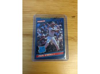 1986 Paul O'Neill Rookie Donruss Baseball Card - Cincinnati Reds - New York Yankees