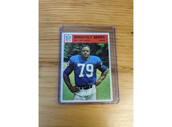 1966 Roosevelt (Rosey) Brown Philadelphia Football Card - New York Giants