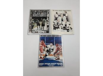 New Haven Nighthawks Hockey Souvenir Programs: 1989, 1990, 1991