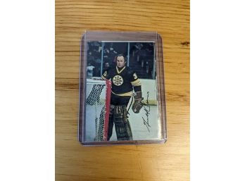 1977-78 Gerry Cheevers Topps Glossy Insert Hockey Card - Boston Bruins