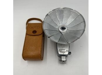Vintage ALPEX Deluxe Swivel Flash Gun In Original Leather Case - Very Good Condition