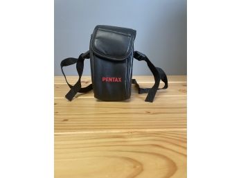 Vintage PENTAX Black Leather Camera Bag W/ Shoulder Or Hip/Waist Strap - Very Good Condition