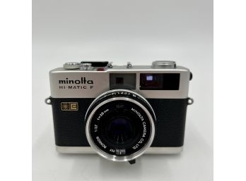 Vintage Minolta Hi-Matic F Rangefinder 35mm Film Camera With Rokkor 1:2.7 F38mm