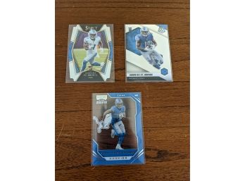 Amon-Ra St. Brown Rookie NFL Football Cards Lot - 3 Cards - Detroit Lions