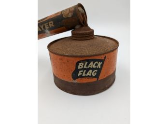Vintage Black Flag Bug Sprayer - Industrial Punk Retro
