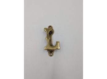 Monogram Letter L Brass Metal Door Knocker