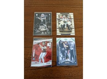 Mac Jones Rookie NFL Football Cards Lot - 4 Cards - New England Patriots