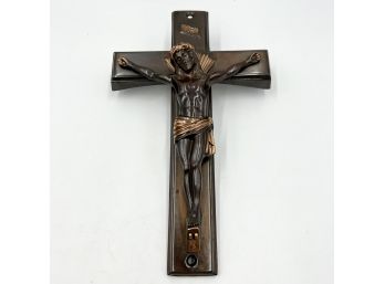 Lovely 12in Tall Metal Crucifix - Very Durable, Solid Construction