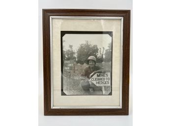 Vintage 13in X 16in Framed Military Photograph, Likely Vietnam-era