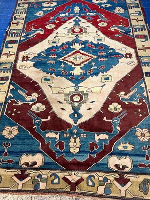 Hand Knotted Heriz Rug 6x9 Ft    #1076.