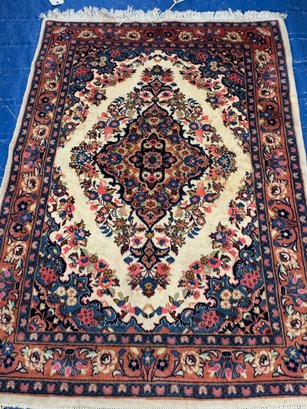 Hand Knotted Persian Sarouk Rug 3x5 Ft. #1122.   #1122.