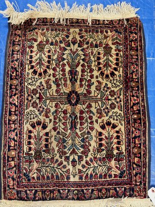 Hand Knotted Persian Sarouk Rug 2.10x2 Ft. #1156