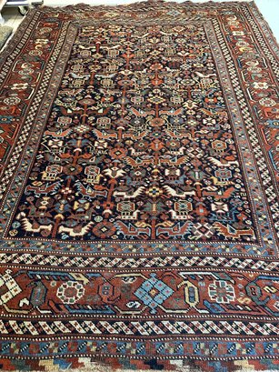 Antique Persian Ghasghaie Rug 4x6.3 Ft.    #1178.