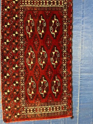 Hand Knotted Persian Turkman Rug 4.2x2.4 Ft.  #1188.