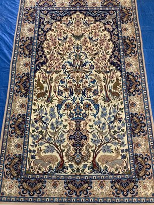 Hand Knotted Persia Esfahan Rug 5.4x3.3 Ft   #3268