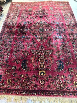 Hand Knotted Silk Kashan Rug 5.5x3.3 Ft   #4800