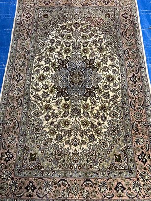 Hand Knotted Persian Esfahan Rug 3x5 Ft. #4969