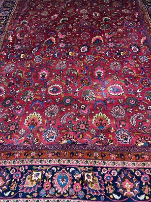 Hand Knotted Persian Mashad Rug 11x16 Ft. #1174.