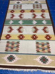 Hand Knotted KIlm Rug 5x8 Ft    #1022