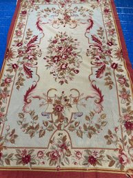 Hand Knotted Needlepoint Rug 7.6x4.6 Ft    #1046.