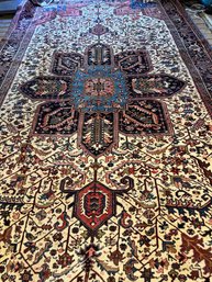Hand Knotted Persian Heriz Rug 18.10x11.8 Ft.   #1048