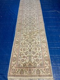 Hand Knotted Agra Tabriz Rug Runner 2.9x9 Ft.   #1060